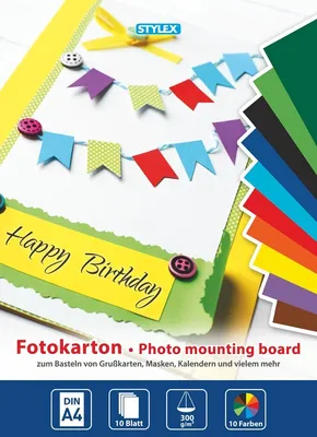 Produktbild von Fotokarton-Block 22 x 33cm - 1 Block (10 Bögen)