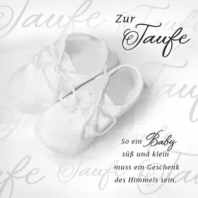 Produktbild von Taufe Romantica Quadratische Glückwunschkarte im Format 15x15cm mit