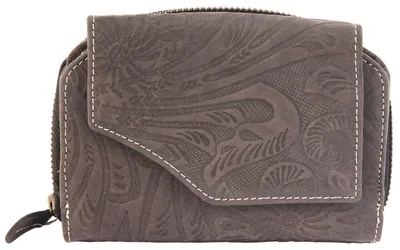Produktbild von Akzent Wild Echt Leder Geldbörse mit Blumenprint