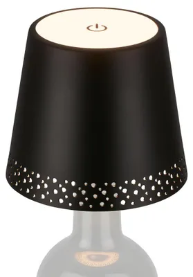 Obrázok produktu pre LED dobíjacie svetlo na fľašu, čierne, 1xLED modul/2,6W