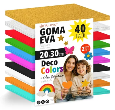 Immagine prodotto di 40 fogli di schiuma EVA in diversi colori