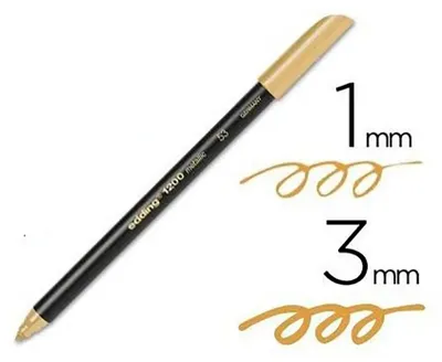 Produktbild von Edding 4-1200053, Fein, 1 Farben, Gold, Rundspitze, 1 mm, 1 mm