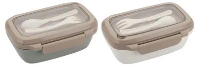 Produktbild von Lunchbox mit Löffel und Gabel, 1 Liter Mischung