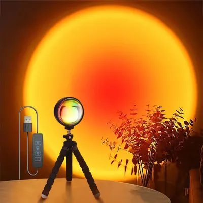 Obrázok produktu pre Projektor Zonsondergang, otočná lampa o 360° s diaľkovým ovládaním