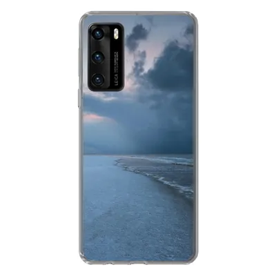 Produktbild von MuchoWow® Handyhülle Schutzhülle Hülle für Huawei P40 Nordsee - Sturm - Wasser Silikon Softcase Handy Hülle - Handytasche