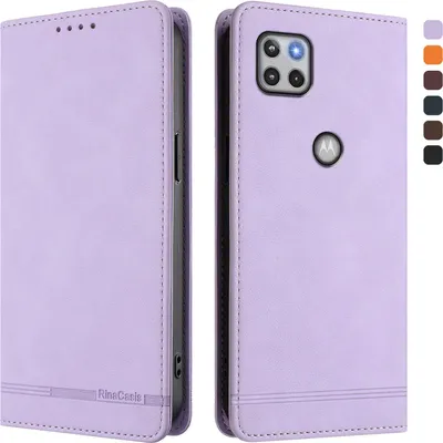 Obrázek produktu pro Pouzdro pro Motorola Moto G 5G 2020, retroPolyuretankožené flip pouzdro s stojánkem a přihrádkami na karty Fialový