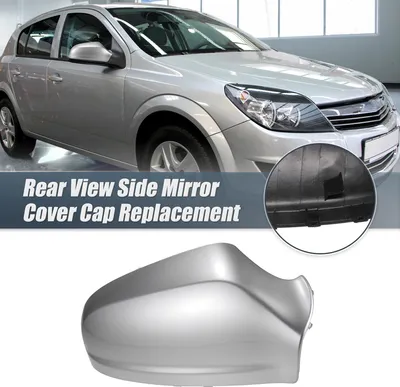 Image de Cache De Remplacement Du Capuchon De Rétroviseur Droit Argenté Pour Opel Pour Vauxhall Pour Astra H 2004-2009 Couvre-Garde De Rétroviseur Décoration Extérieure