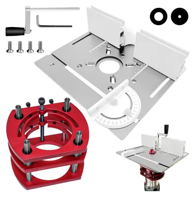 Imagen del producto de Placa de inserción de aluminio para mesa de fresadora - Diámetro: 65 mm - Dimensiones: 5,1 x 5,1 cm - Peso: 1,73 kg - Para carpintería - Accesorio para mesa de fresadora