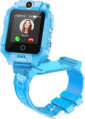 Obrázek produktu pro Dětské chytré hodinky s GPS a hovory, dětský telefon s HD dotykovým displejem, s SMS videohovory, SOS, krokoměr, 360° rotace 4G chytré hodinky pro děti, chlapce a dívky, modré