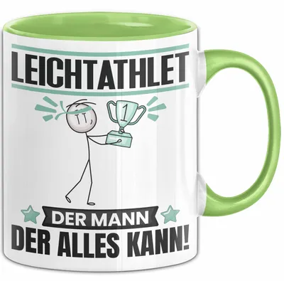 Produktbild von Leichtathlet Tasse Geschenk für Leichtathlet Der Mann Der Alles Kann Geschenkidee zum Geburtstag (Grün)