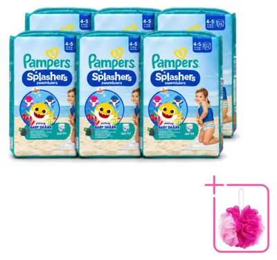 Productafbeelding van 6 x Pampers Splashers zwemluiers - maat 4 (9-15 kg) - voordeelverpakking - 6 stuks