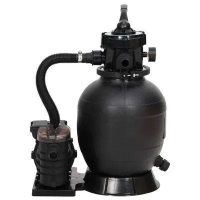 Produktbild von VidaXL Pool Sand Filter, Sandfilterset, Schwarz, ABS, Polyethylen, Edelstahl, Überirdischer Pool, Spa-Pool, IPX5, 3,2 cm