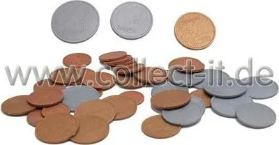 Image de Monnaie de jeu en euro : Pièces de monnaie, 40 pcs. scellées dans un polysachet,