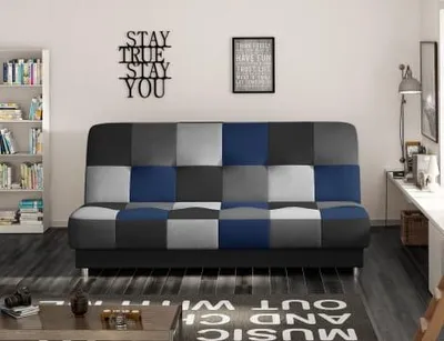Zdjęcie produktu dla Sofa ELTAP Cayo, kolor: czarny/szary/jasnoszary/niebieski, model: Cay_02