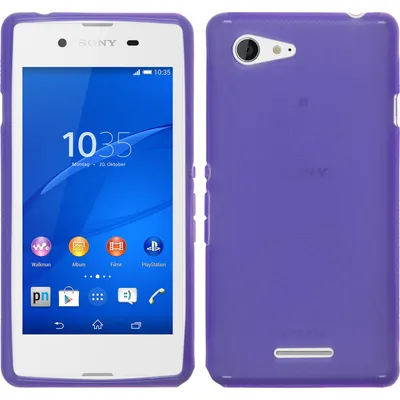 Produktbild von PhoneNatic Case kompatibel mit Sony Xperia E3 - lila Silikon Hülle X-Style + 2 Schutzfolien
