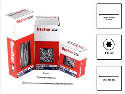 Immagine prodotto di Fischer Box FPF II CTP 6,0x200 BC 100 SCREW