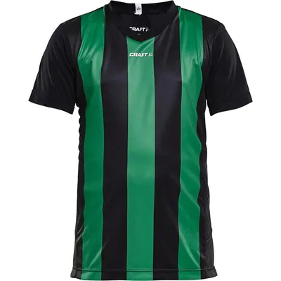 Produktbild von CRAFT Progress Jersey Stripe JR Black/Team Green 146/152