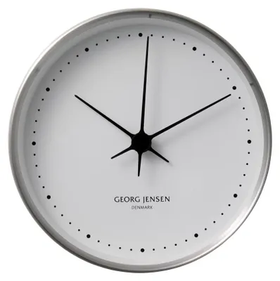 Produktbild von Georg Jensen HENNING KOPPEL CLOCK STEEL&WHITE SS, ABS 22CM 3587574