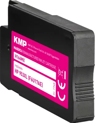 Produktbild von KMP Tintenpatrone passend für HP 953XL Magenta F6U17AE mit neuem KMP Hybrid-Chip