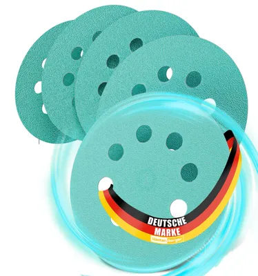 Image de Disques abrasifs de 125 mm, 100 pièces, grain P320 avec 8 trous