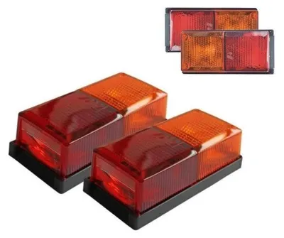 Produktbild von Rückleuchtenset, links und rechts, 4 Funktionen, E‑Prüfzeichen (E‑Mark), 12V‑24V, Anhänger, Lkw, Agrartechnik, Landmaschinen