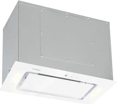 Produktbild von vestavná digestoř Klarstein Hektor - digestoř, podskříňková digestoř, šířka 52 cm, 190 W, odtah 530 m³/h, dotykový LED panel, osvětlení varné desky, časovač, sklo, bílá barva
