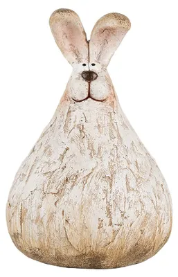 Obrázek produktu pro Clayre & Eef Dekorativní figurka králíka 10x9x14 cm Béžový plast