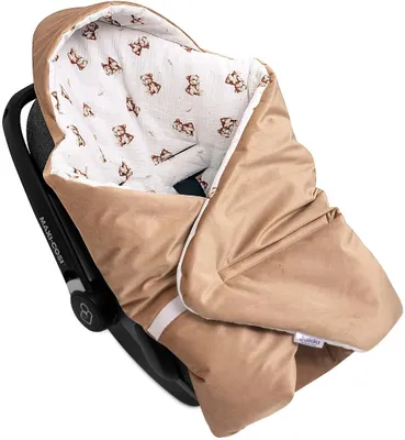 Produktbild von Baby Bear Musselin & Toffee Soft Velvet Decke für Kindersitz