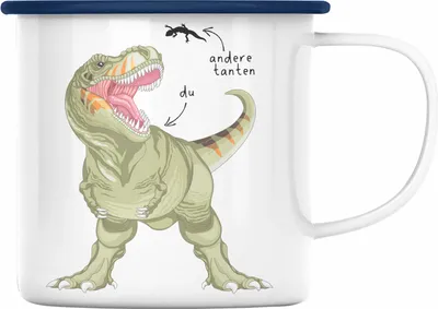 Produktbild von Trendation - Andere Tanten Du Emaille Tasse Geschenk für Beste Tante Emaille Emaille Tasse Geschenkidee Tante Geburtstag Lustig (Blau)