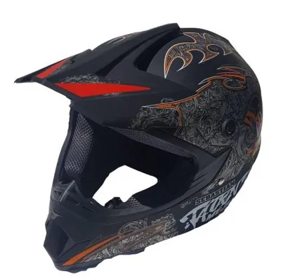 Produktbild von Crosshelm Helm Kinderhelm Motorradhelm Motocross Mejia Schwarz Matt Größe M