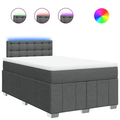 Obrázok produktu pre vidaXL Boxspring posteľ s matracom Tmavo šedá 120x200 cm Látka