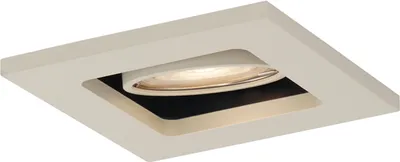 Produktbild von QAZQA - Modern Moderner Einbaustrahler Beige GU10 50mm schwenk- und neigbar - Qure I Wohnzimmer I Schlafzimmer - Aluminium Quadratisch - LED geeignet GU10