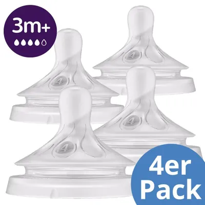 Produktbild von Philips Avent Trinksauger 4er Pack Natural Response - Silikon