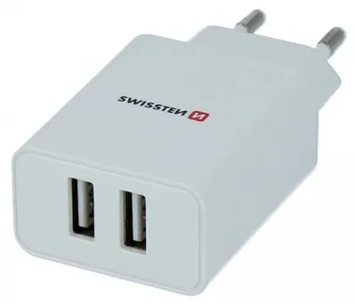 Obrázok produktu pre Swissten sieťový adaptér smart ic 2x usb 2,1a power biely (samopredavač)
