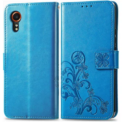 Produktbild von Mobigear Clover Schutzhülle für Samsung Galaxy Xcover 7 – Klapphülle/Etui mit Geldbörsenfunktion – Blau