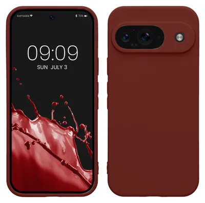Produktbild von kwmobile Handyhülle für Google Pixel 9 Hülle - weiches Handy Silikon Case - Schutzhülle Cover - Tawny Red