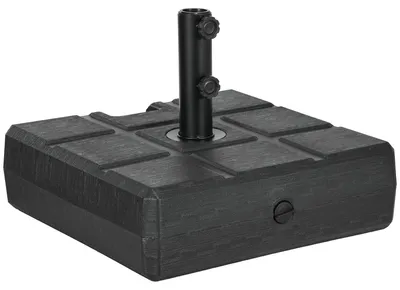Produktbild von Sonnenschirmständer bis 40 kg befüllbar Schirmständer mit Griff, Quadratisch Schirmhalter Schwarz