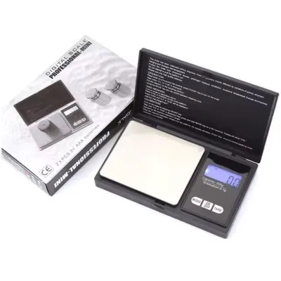 Produktbild von Digitale Taschenwaage Feinwaage 0,1–1000 g mit LCD-Display & Deckel – Präzisions Pocketwaage mit Tara-Funktion, Edelstahl-Plattform