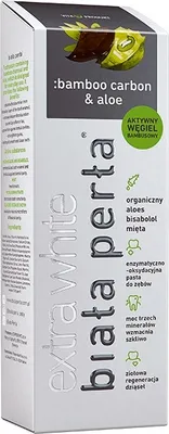 Obrázek produktu pro Zubní pasta Bílá Perla s bambusovým uhlím a aloe vera, 75ml