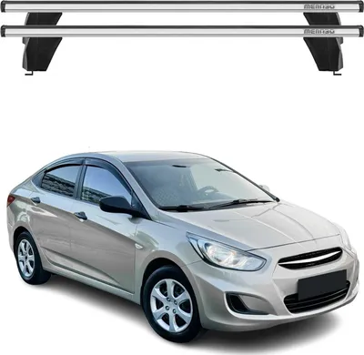 Produktbild von Menabo Dachträger für Hyundai Accent Schrägheck 2010-2017 75kg Alu Silber 2x