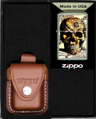 Produktbild von Feuerzeug-Set ZIPPO VINTAGE SKULL Geschenk No2