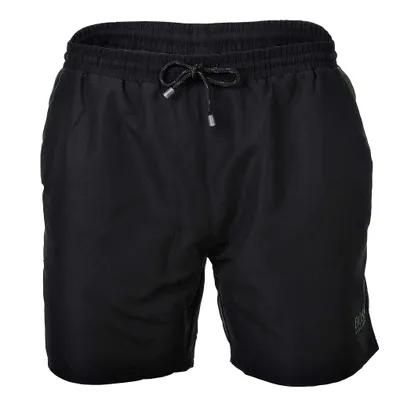 Produktbild von HUGO BOSS Herren Badeshort Pearleye", Swim Short, Unifarben mit Logo - Schwarz / Größe: S (Gr. Small)"