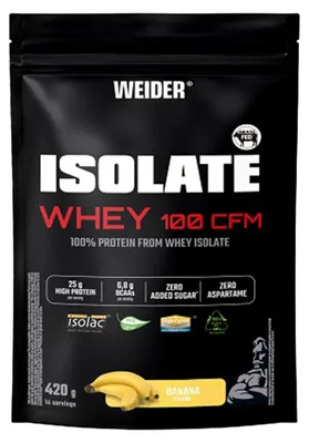 Produktbild von Weider Isolate Whey 100 CFM (420g) Banana - Eiweiße - Molkenprotein-Isolat