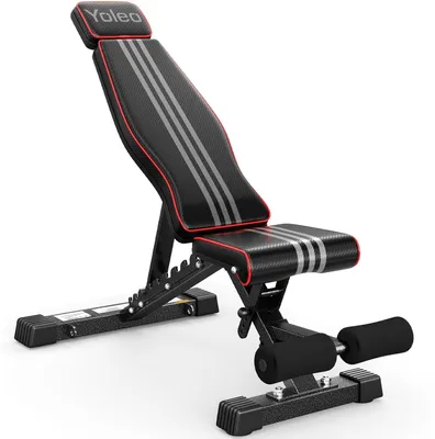 Produktbild von Verstellbare Hantelbank Kraftbank Fitnessbank - 16 Positionen - Klappbar - Belastbarkeit 300 kg