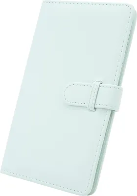 Productafbeelding van 3 inch fotokaartalbum met 108 vakjes van Polyurethanleer, mini formaat, geschikt voor bioscoopkaartjes en visitekaartjes, kleur: mintgroen