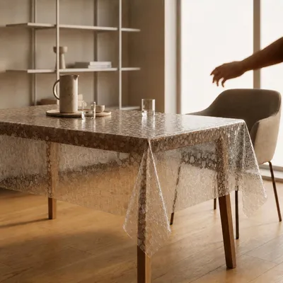 Produktbild von Transparente PVC-Tischdecke, er Tischschutz, pflegeleicht und abwischbar, eckig 140 x 240 cm