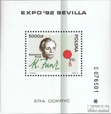 Produktbild von Briefmarken Polen 1992 Mi Block116 (kompl.Ausg.) postfrisch EXPO92