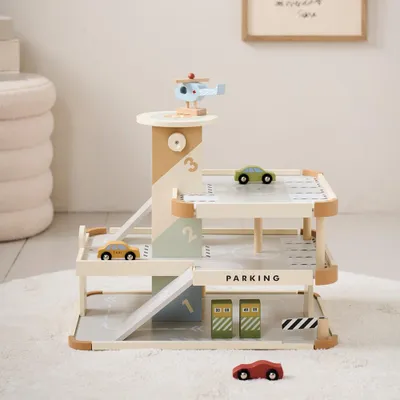 Produktbild von Petite Amélie Parkgarage aus Holz Miel - H43 cm - Mehrfarbig