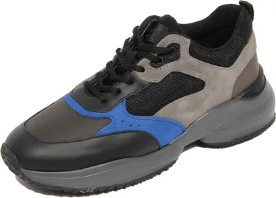 Produktbild von H2754 sneaker uomo HOGAN INTERACTION Mann Leder/Wildleder/Stoff Schuhe grau/schwarz