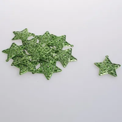 Produktbild von Metallsterne zum Hängen - grün - 4,5 cm - 12 Stück - 92015 60